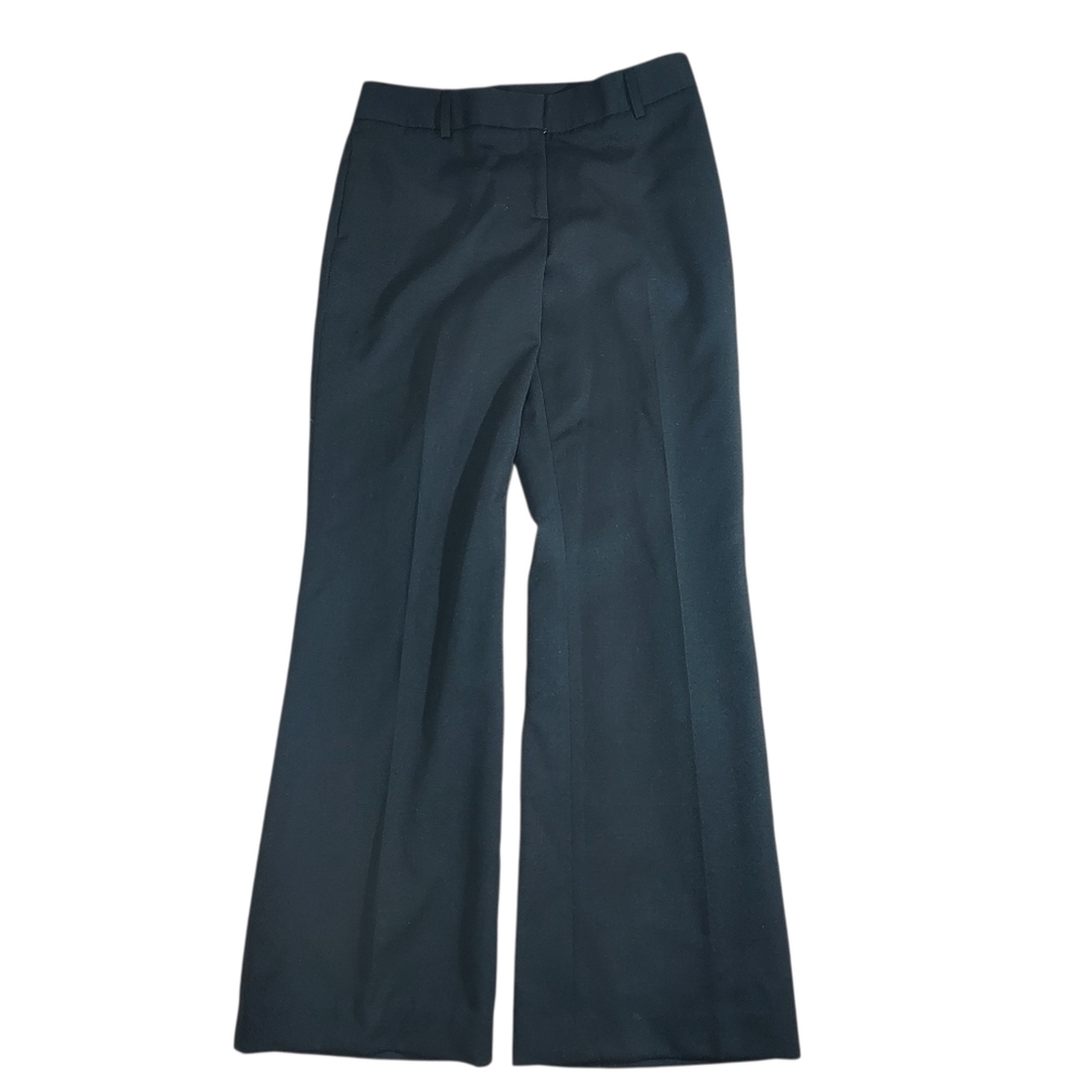 J. Crew Black Vintage Wool Original Fit Wide Leg Trousers 8